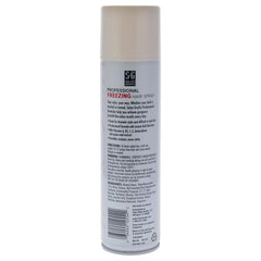 Salon Grafix Freezing Hair Spray on hair during styling demonstrates long-lasting volume and control.