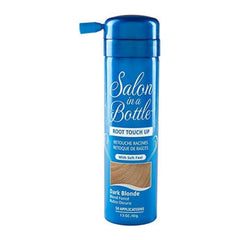 Salon in a Bottle Root Touch Up Dark Blonde bottle demonstrates instant gray root coverage.