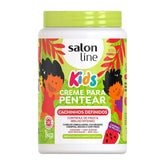 Salon Line KPOCUN Kids Cream bottle front for defined curls and frizz control.