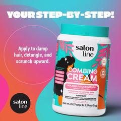 Salon Line Maximum Definition curls after application demonstrating detangling ease and frizz control.