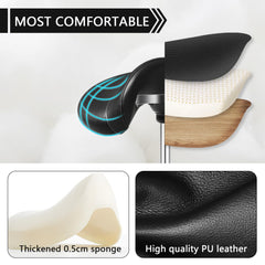 SALONFACTORY saddle stool silent wheels glide smoothly protecting floors