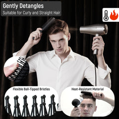 SalonSilk quiff roller brush round for volume and smooth detangling