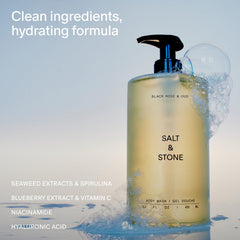 Salt and Stone Black Rose and Oud lather closeup for rich hydration.