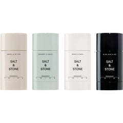 Salt & Stone aluminum-free deodorant application close-up showing smooth glide for all-day freshness.