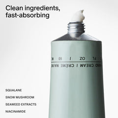 Salt & Stone Hand Cream application close-up shows creamy texture for instant comfort.