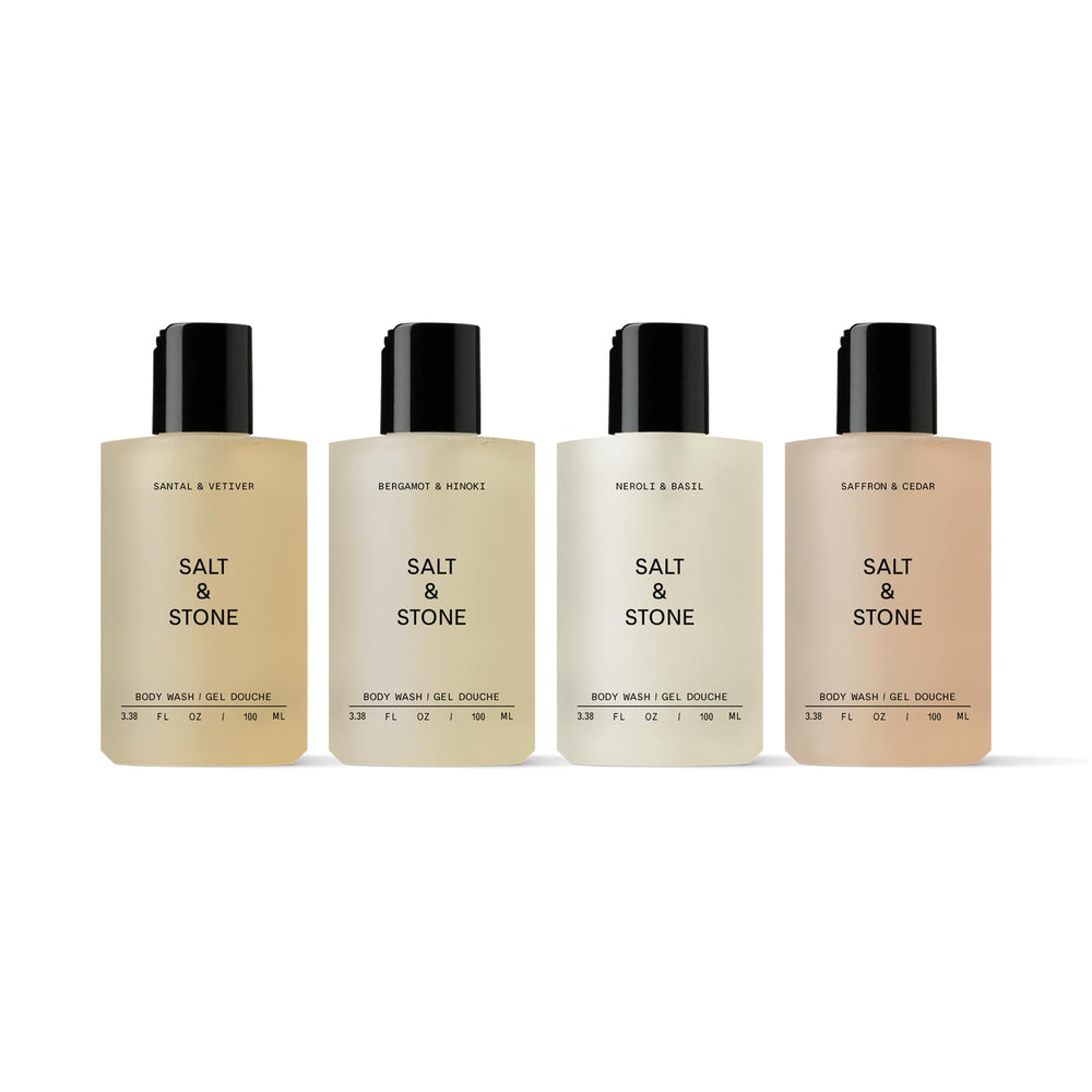 Salt & Stone mini discovery set packaging for travel-friendly cleansing.