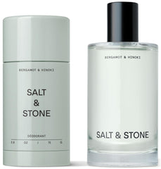 Salt & Stone Signature Scent Duo deodorant bottle offers long-lasting protection.
