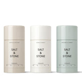 Salt & Stone aluminum-free deodorant bottle with a smooth glide and long-lasting protection.