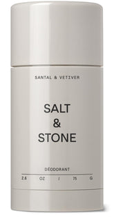Salt & Stone aluminum-free deodorant bottle for long-lasting protection.