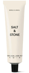 Salt & Stone hand cream Neroli Basil bottle demonstrates fast-absorbing hydration for dry hands.