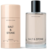 Salt & Stone Signature Scent Duo packaging featuring four deodorants for daily rotation and lasting freshness.
