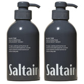 Saltair Black Tide bottle 2-pack on display highlighting easy pump packaging for daily cleansing