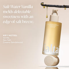 Saltair Body Oil massaged into damp skin after shower.