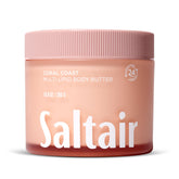 Saltair Coral Coast body butter jar on shelf showing rich hydration for dry skin