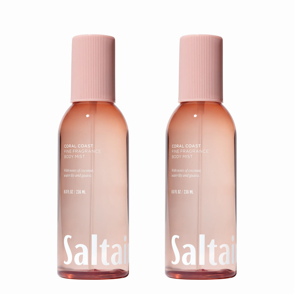 Saltair Coral Coast Body Mist 2pck bottle for everyday refresh and coastal aroma