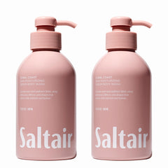 Saltair Coral Coast bottle pump showing convenient dual-pack design for moisturizing cleansing
