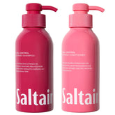 Saltair Curl Control Shampoo bottle pour with almond scent for a refreshing cleanse.