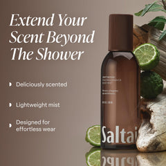 Saltair Driftwood Body Mist 2 Pack side view, lightweight spray for daily refresh