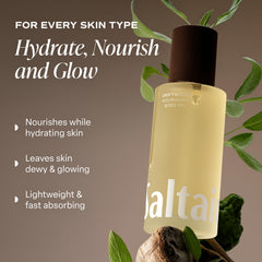 Close-up of Saltair Driftwood Body Oil texture and silky absorption