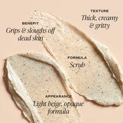 Saltair KP Body Scrub texture closeup highlights volcanic sand for physical exfoliation.