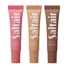 Saltair Lip Oil Balm 3-pack nourishes lips with a subtle glossy finish