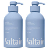 Saltair Seascape body wash bottle pump closeup highlighting moisturizing formula.