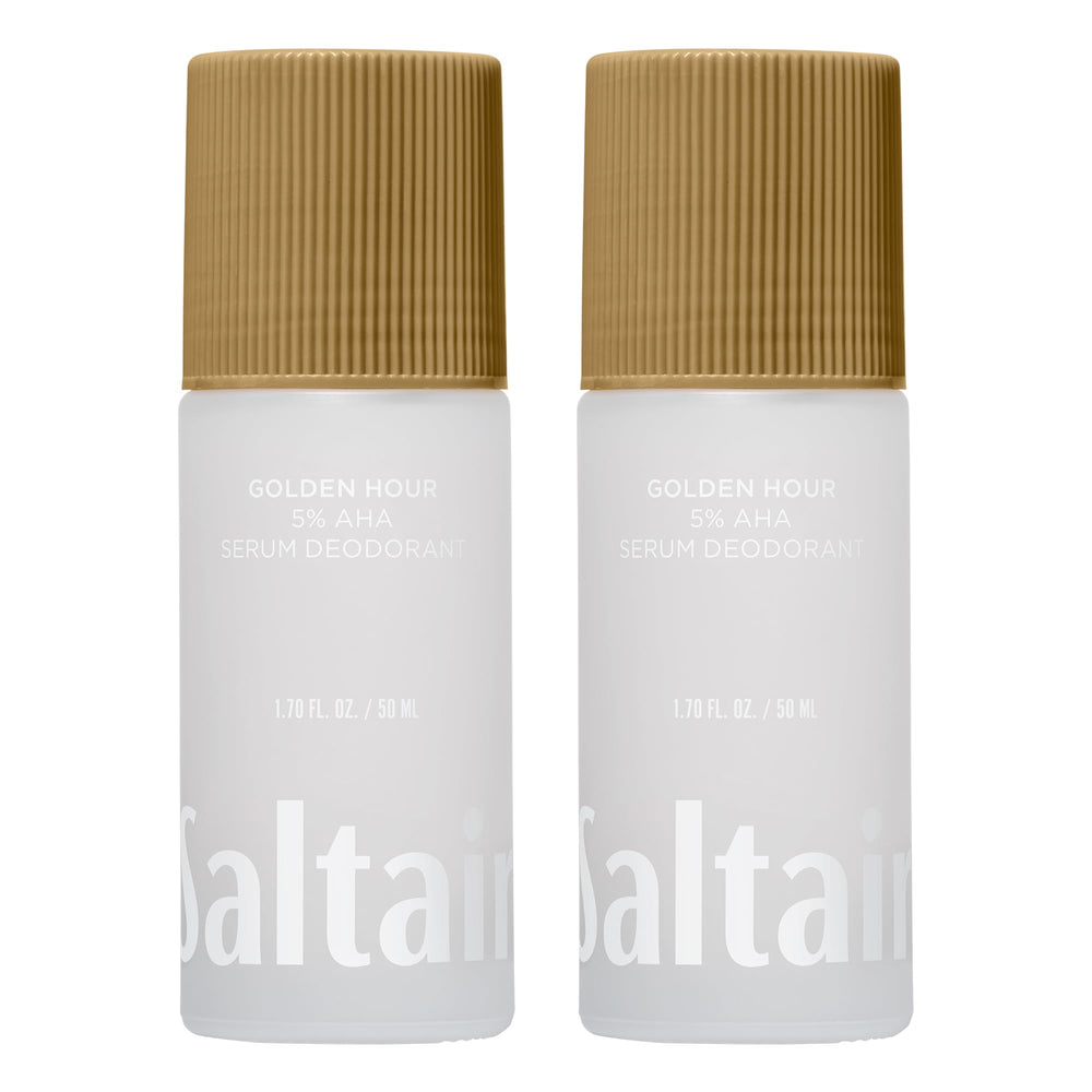 Saltair Serum Deodorant 2-pack bottles displaying long-lasting odor control