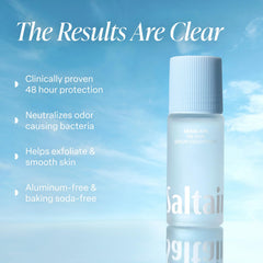 Saltair Serum Deodorant 2 Pack packaging with seascape aesthetic
