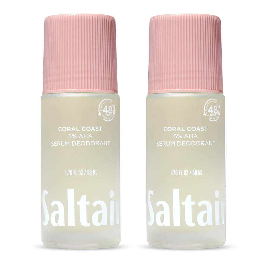 Saltair Serum Deodorant bottle pour delivers all-day freshness