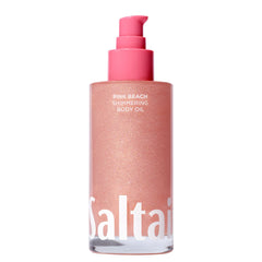 Saltair Shimmering Body Oil bottle with Pink Beach glow for radiant skin.