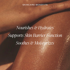 Saltair Shimmering Body Oil with squalane supports the skin barrier.