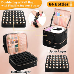 Sambois organizer removable sponge compartments fit 42 bottles for flexible setup.