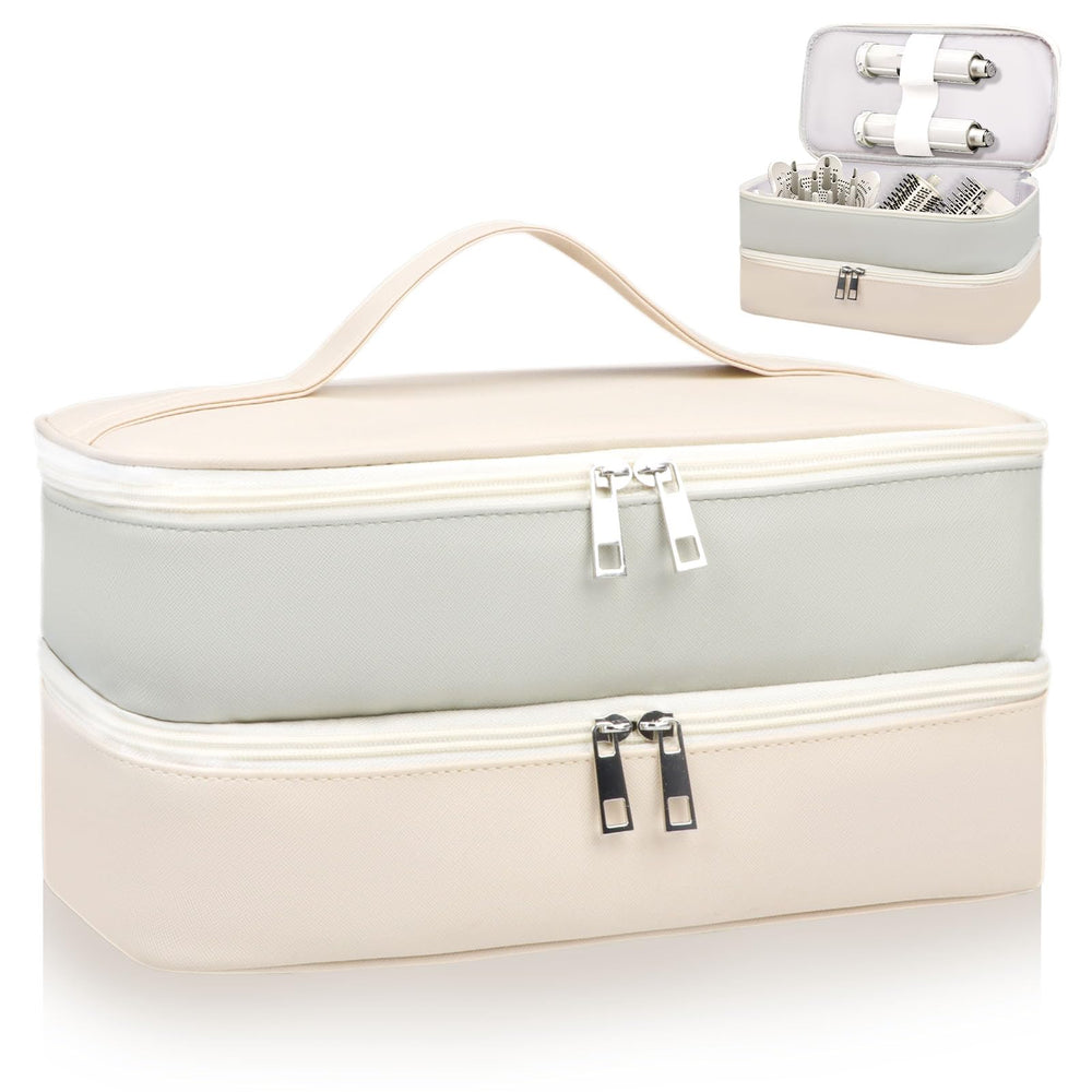 Sambois travel case double-layer outer shows organized storage for on-the-go styling