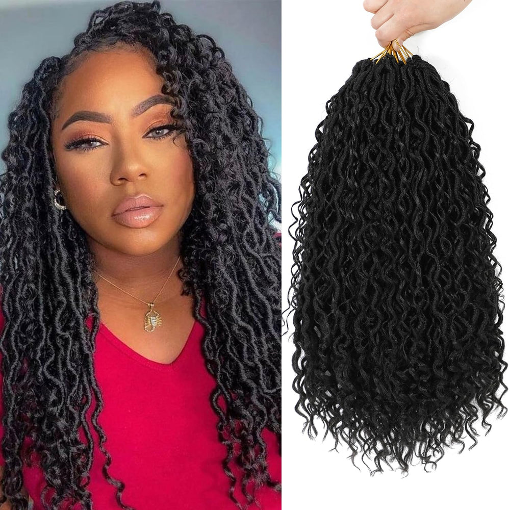 SAMBRAID goddess faux locs 8 packs full head for easy crochet installation.