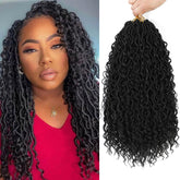 SAMBRAID goddess faux locs 8 packs full head for easy crochet installation.