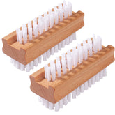 SAMEBUTECO two-pack wood nail brush for deep under-nail cleaning anywhere.