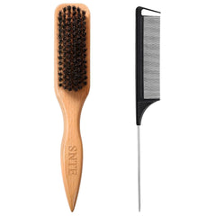 Samnyte boar bristle slick back brush close-up smoothing frizz