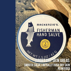 New England manufacturing badge on Mackenzie's Salve
