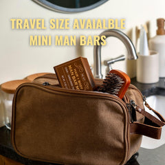 San Francisco Soap mini bar cedar-sandalwood closeup, highlighting natural fragrance for refreshing showers.