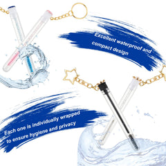 SANARITA reusable eyelash brush tubes on-keychain for hygiene on the go