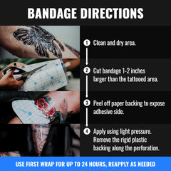 Saniderm sealed, sterile, latex-free bandage reduces exposure risks during early healing.