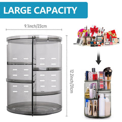 sanipoe brush and lipstick storage demo showing organized makeup shelf