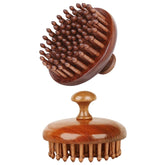 Sanlusan fine teeth wood comb closeup showing gentle scalp massage