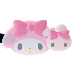 SANRIO My Melody long bangs clip during a meal at desk