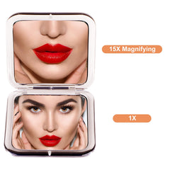 SANTOO Compact 15X magnification close-up for eyeliner and brow work