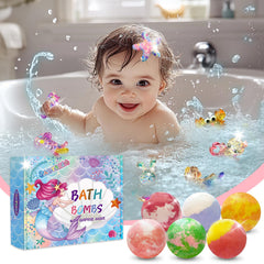 Santrela bath bombs create fizzy color bursts without staining tubs