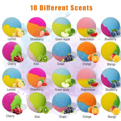 Santrela bath bombs scents varieties offer 10 options for mood-enhancing bath time.