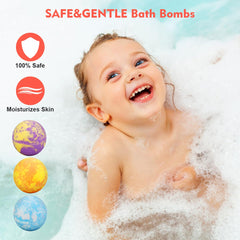 Santrela safe kids bath bombs keep tub clean with no staining.