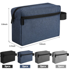 Sanwuta 8pcs travel toiletry bag dark-gray sturdy-zippers ensure secure access.