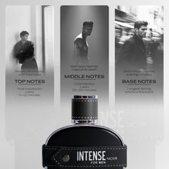 Sapil Intense Noir bergamot touch delivers a fresh citrus opening.